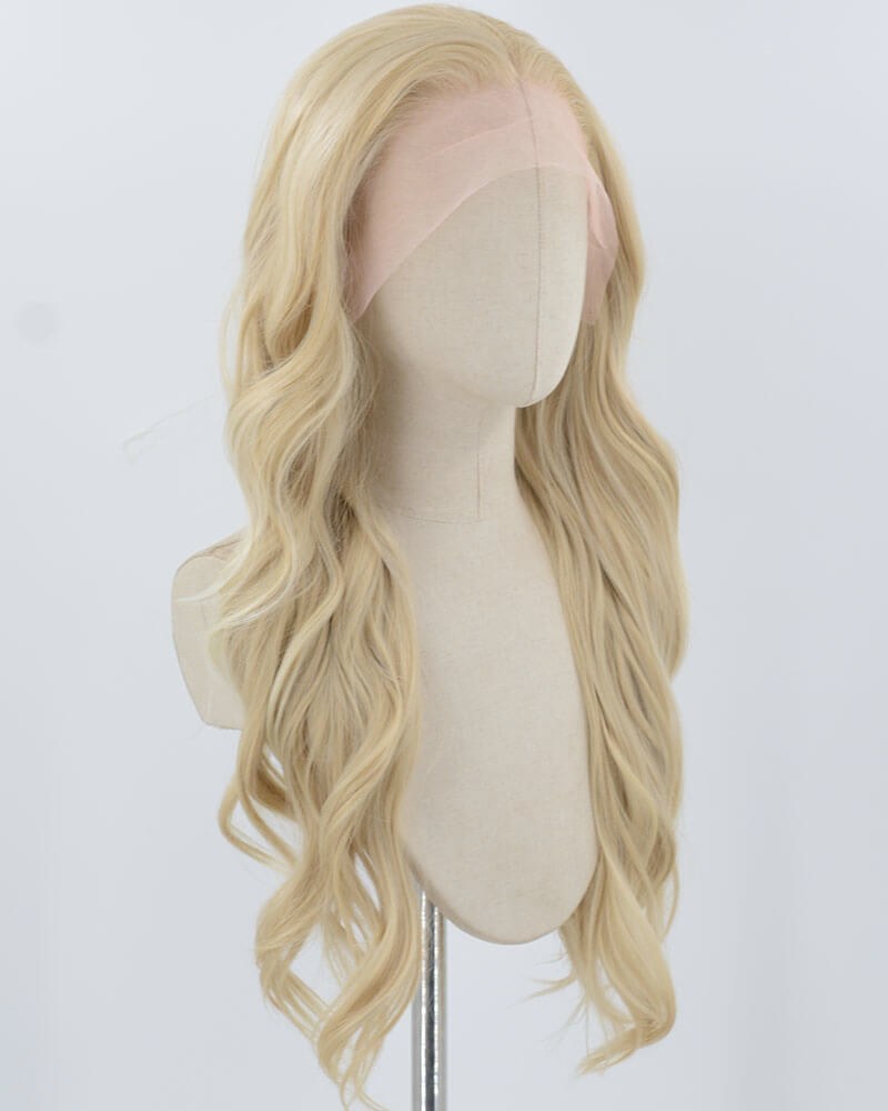 Blonde Long Wavy Synthetic Lace Front Wig WW892 — view 2