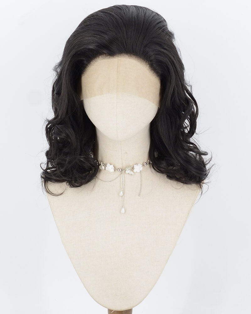 Natural Black Wavy Synthetic Lace Front Wig WW1085 — view 1