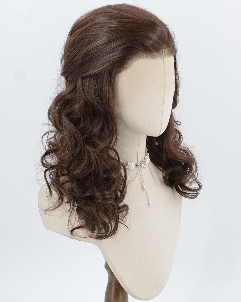 Brown Wavy Synthetic Lace Front Wig WW1045 — view 2
