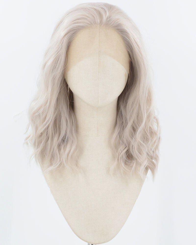 Grey Curly Synthetic Lace Front Wig WW923 — view 1