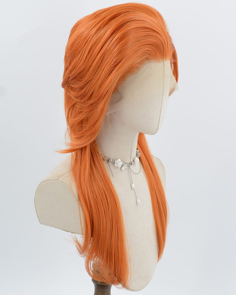 Orange Cosplay Synthetic Lace Front Wig WW1015 — view 2