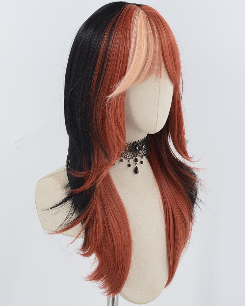 Orange Black Synthetic Wig HW721 — view 2