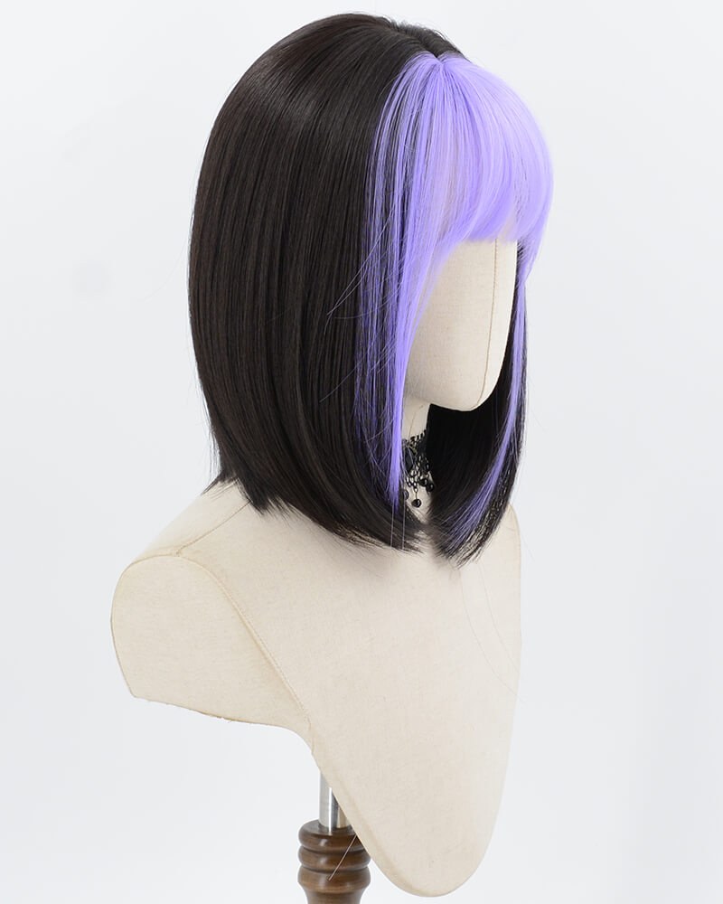 Purple Black Short Synthetic Wig HW807 — view 2