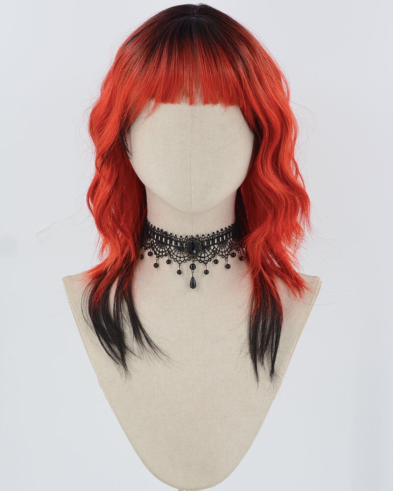 Black ombre Red Synthetic Wig HW638 — view 1