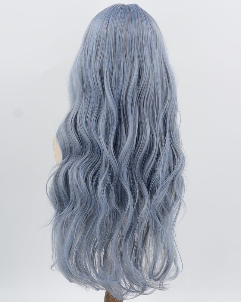 Blue Long Curly Synthetic Wig HW805 — view 3