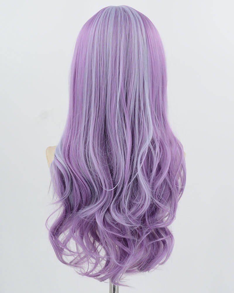 Mixed Purple Wavy Synthetic Wig HW767 — view 2