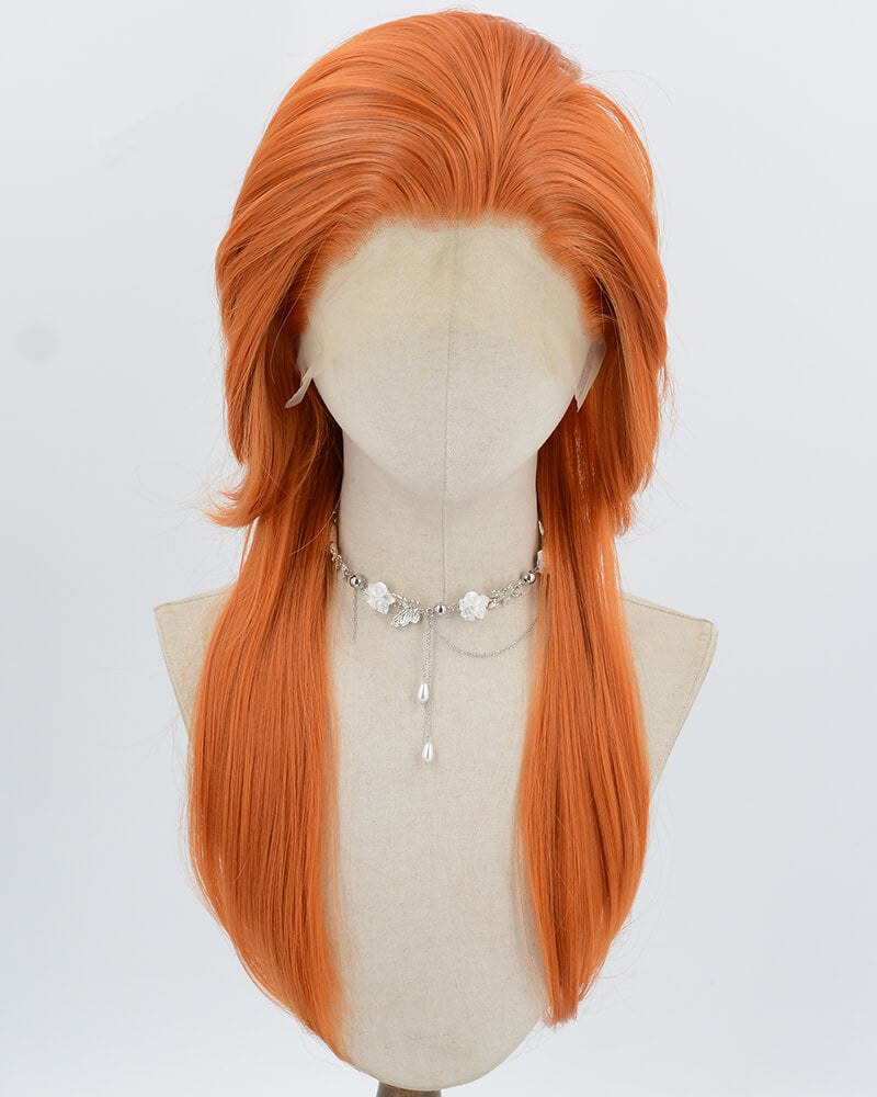 Orange Cosplay Synthetic Lace Front Wig WW1015 — view 1