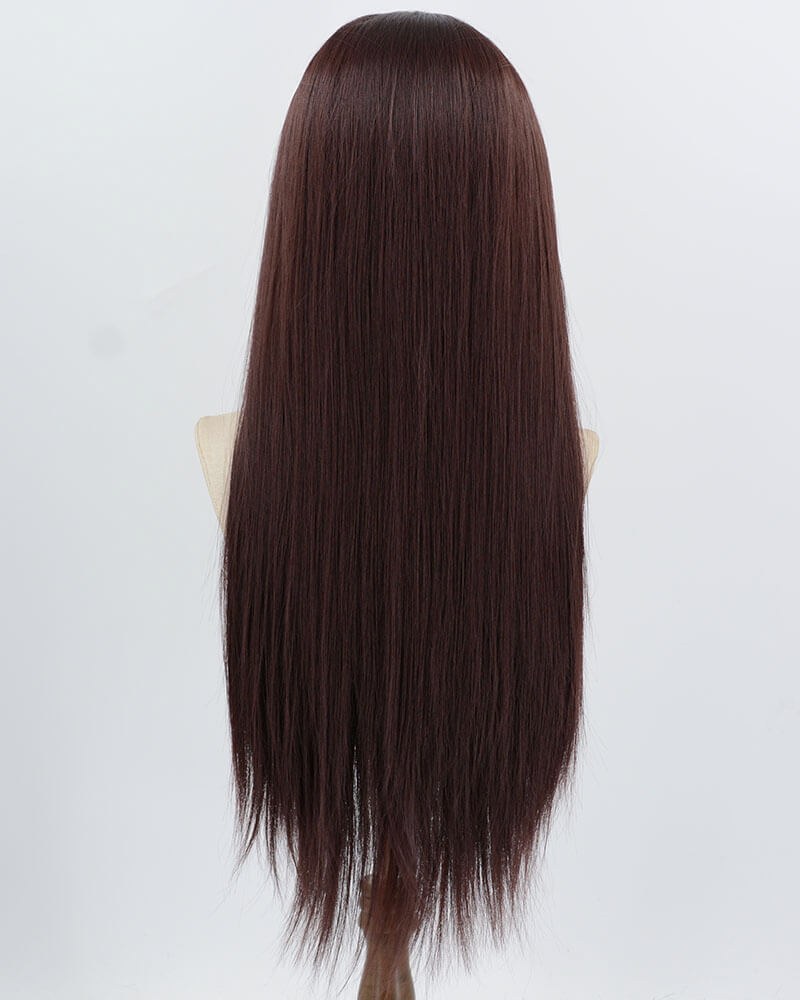 Red Brown Long Straight Synthetic Lace Front Wig WW985 — view 3