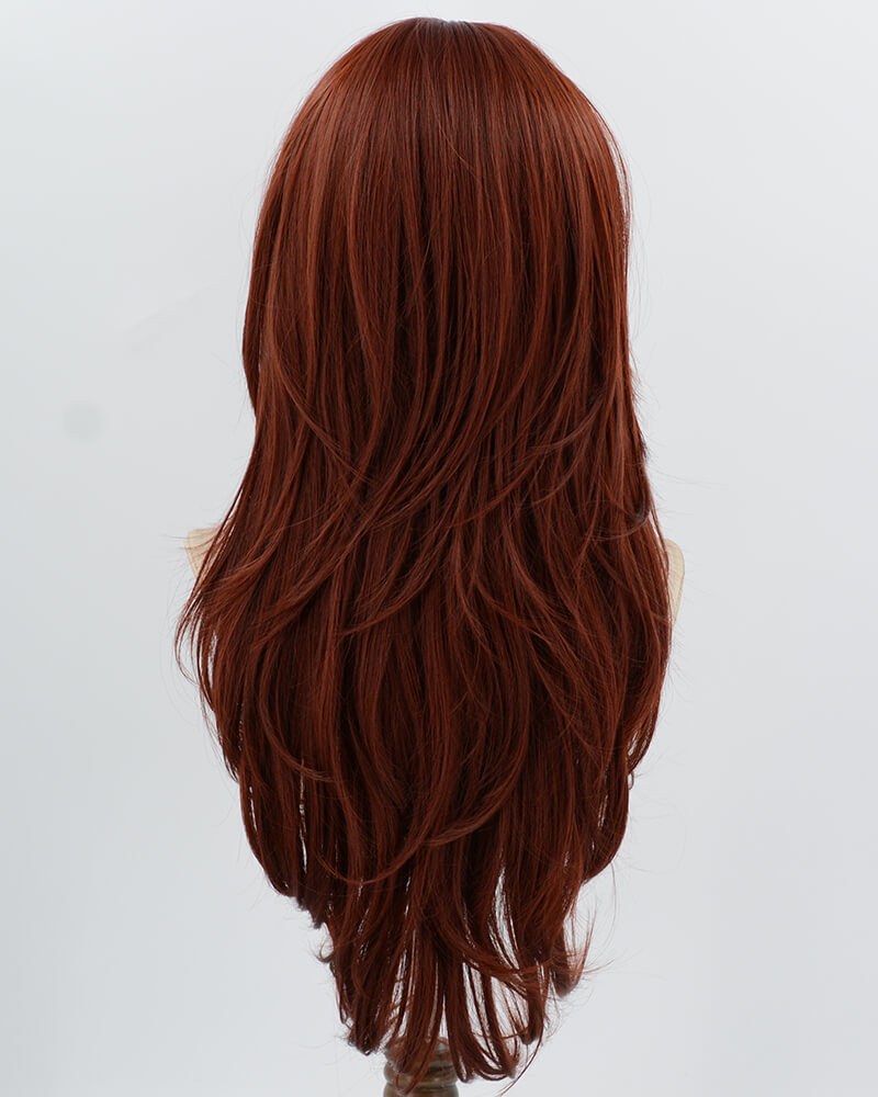 Long Copper Red Synthetic Wig HW798 — view 3