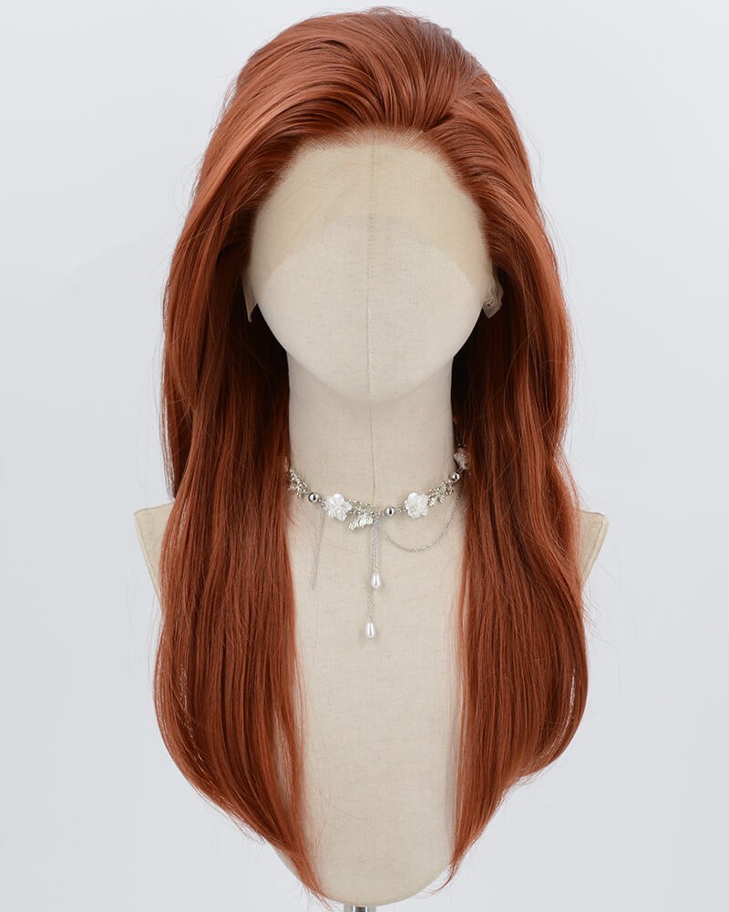 Copper Red Synthetic Lace Front Wig WW992 — view 1