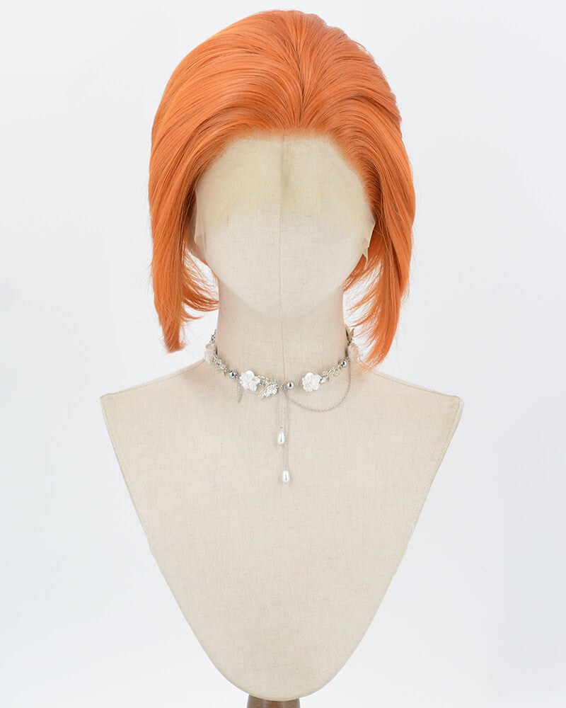 Light Orange Short Synthetic Lace Front Men's Wig MW040 — view 1