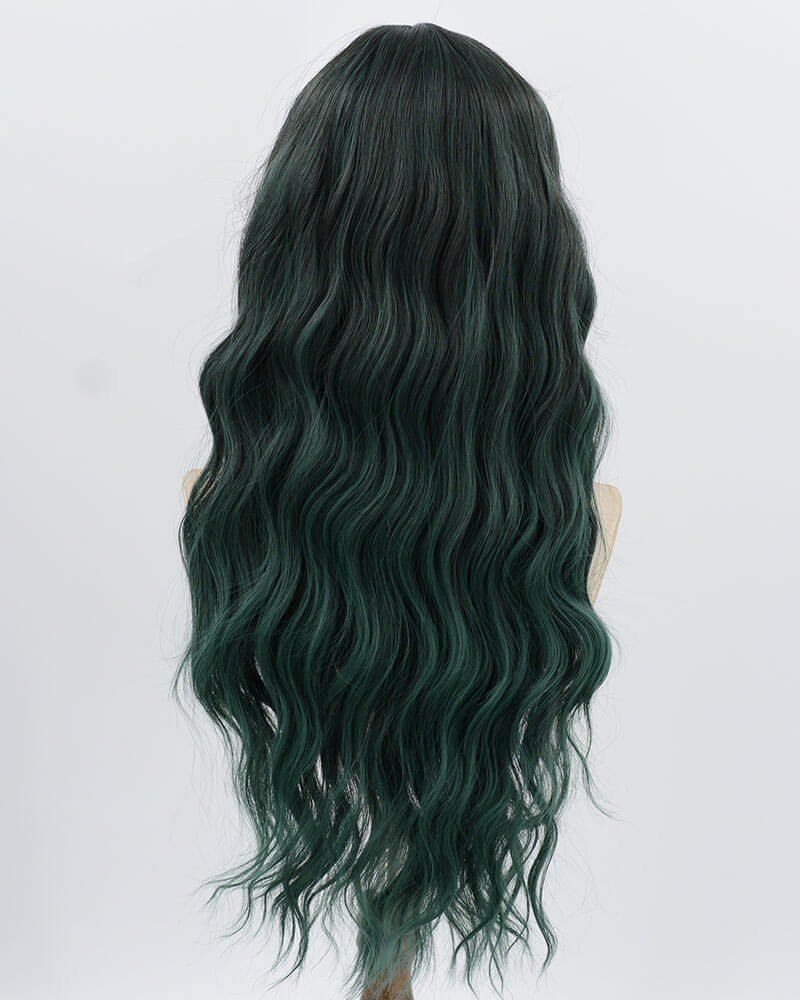 Dark Green Curly Long Synthetic Wig HW780 — view 3