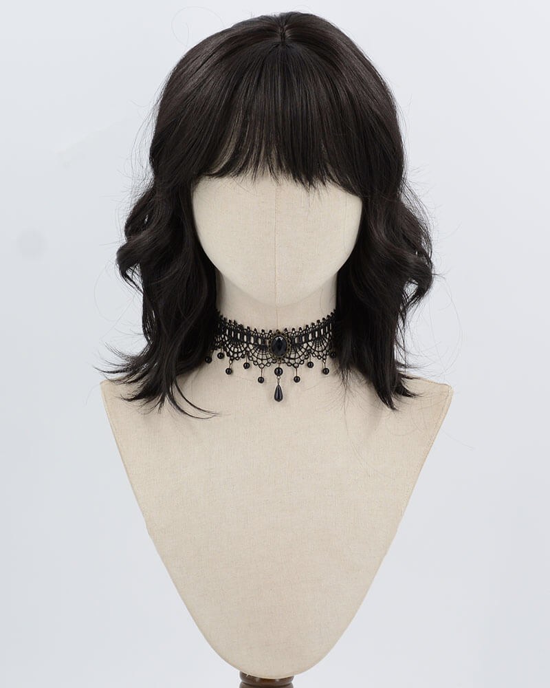 Black Wavy Synthetic Wig HW790 — view 1