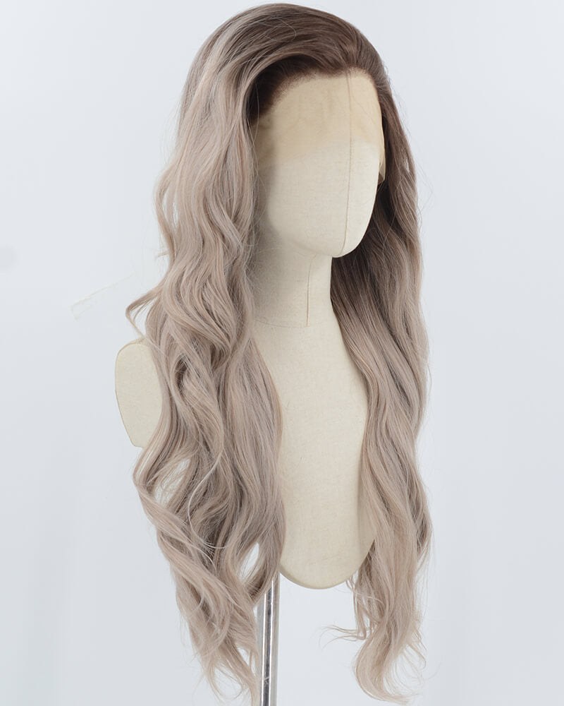 Ombre Grey Synthetic Lace Front Wig WW932 — view 2