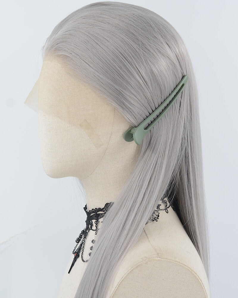 38Inch Long Dark Grey Synthetic Lace Front Wig WW960 — view 3