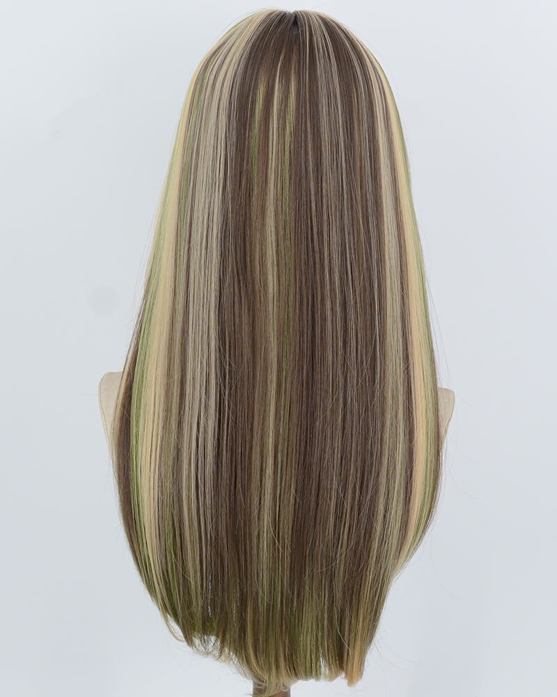 Green Highlight Blonde Synthetic Wig HW872 — view 4