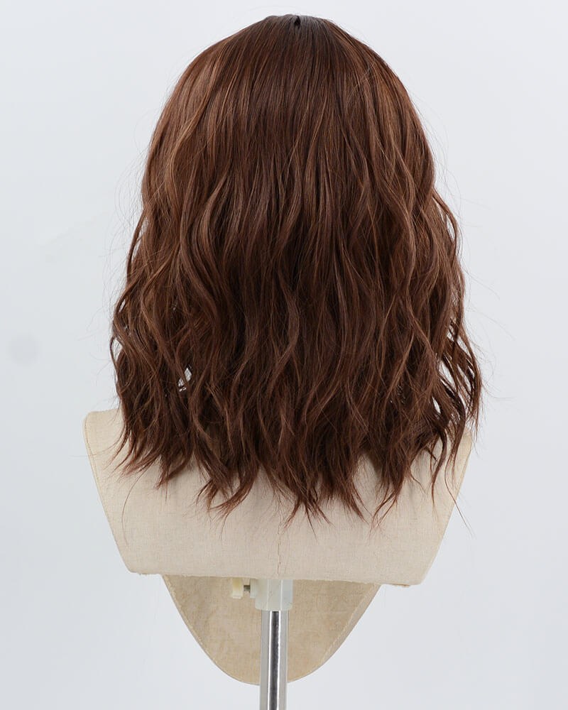 Mixed Brown Curly Short Synthetic Wig HW773 — view 3