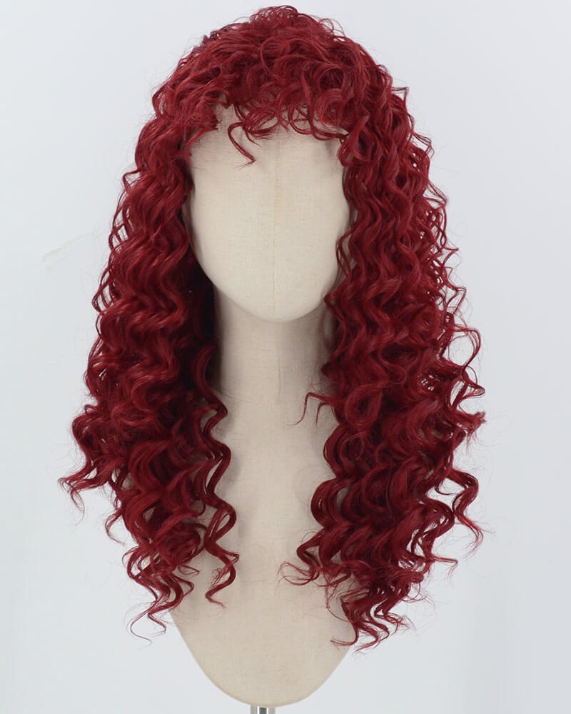 Red Curly Synthetic Wig HW684 — view 1
