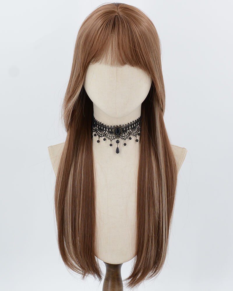 Brown Mixed Blonde Synthetic Wig HW817 — view 1