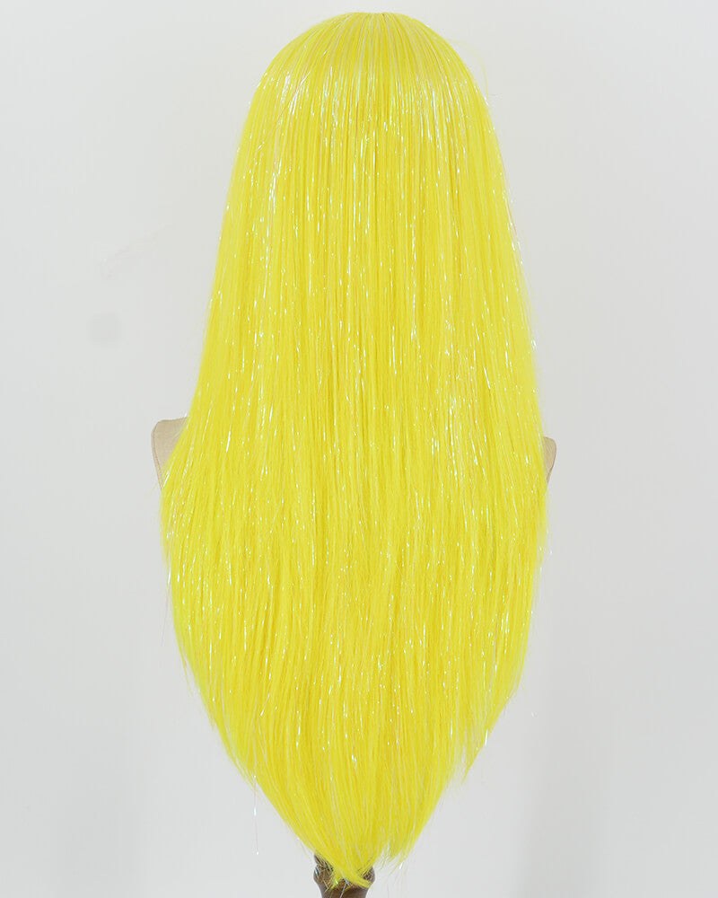 Yellow Tinsel Synthetic Wig HW847 — view 3