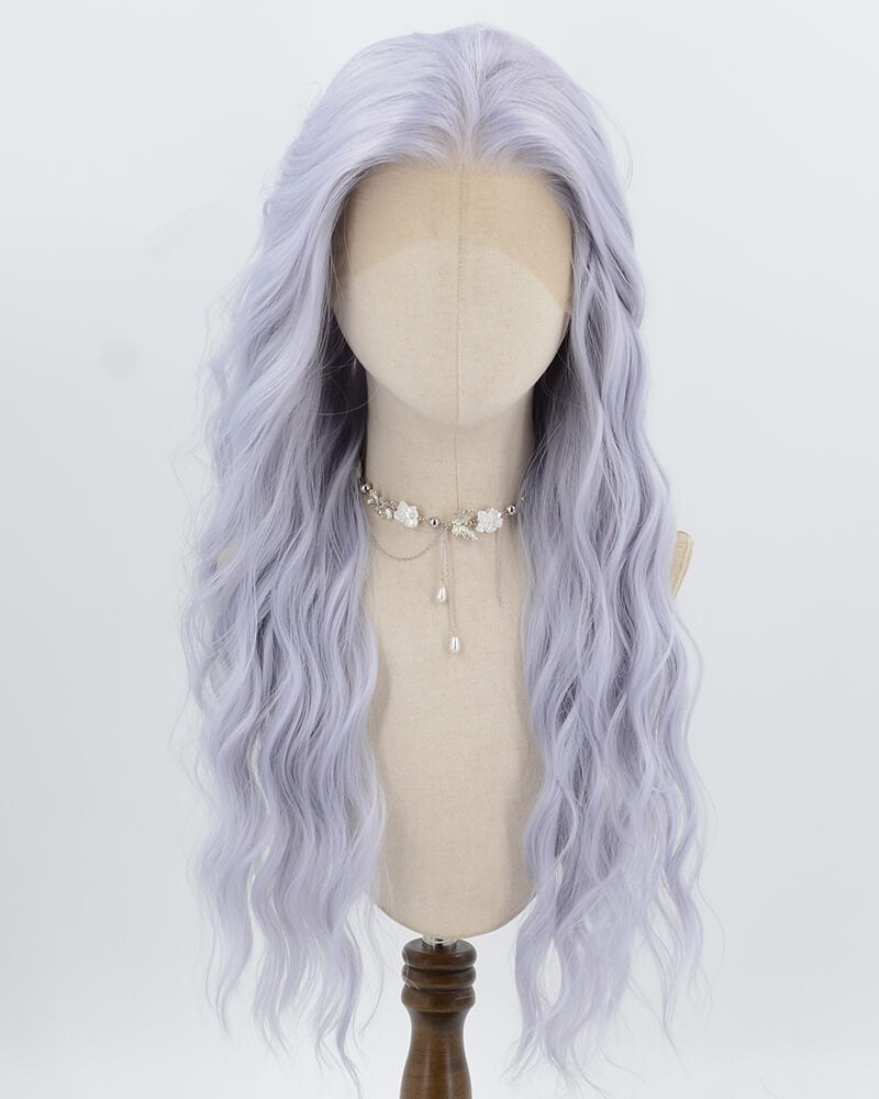 Purple Curly Synthetic Lace Front Wig WW1002 — view 1