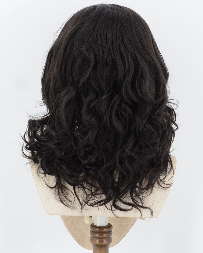 Natural Black Wavy Synthetic Lace Front Wig WW1085 — view 4
