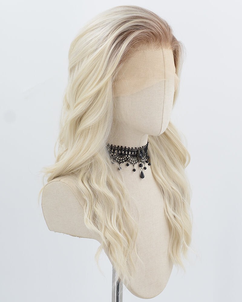 Ash Blonde Ombre Synthetic Lace Front Wig WW1007 — view 2