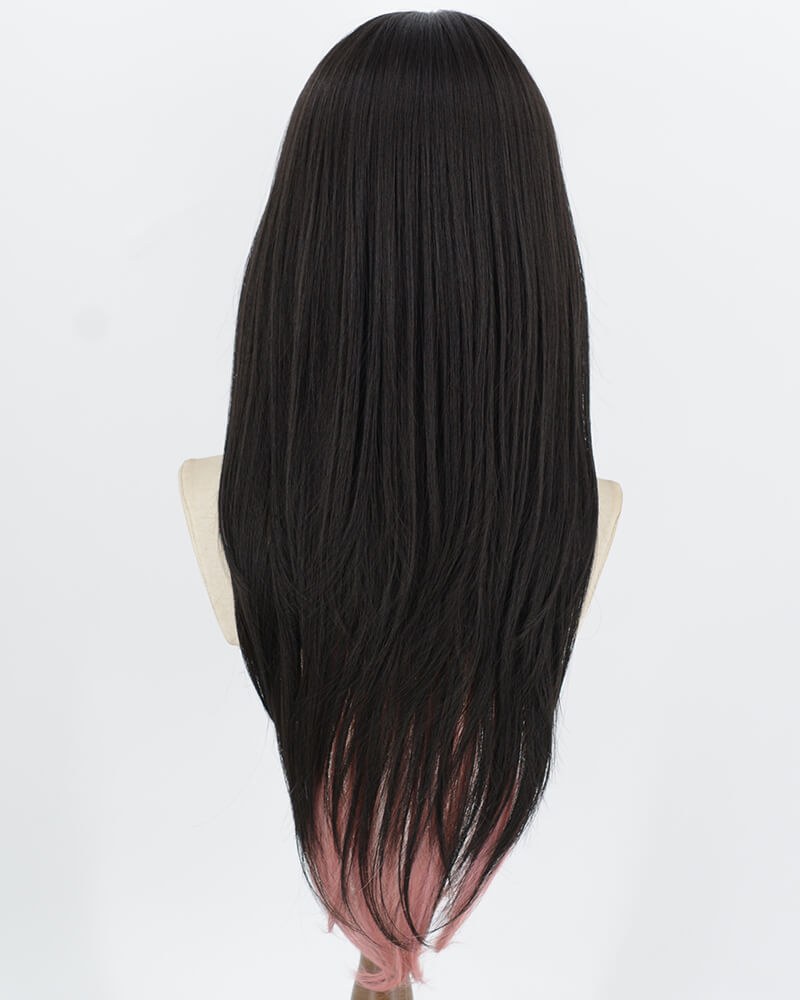 Black Pink Synthetic Wig HW826 — view 3