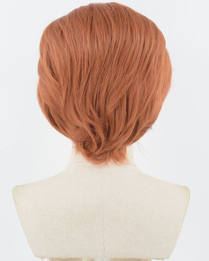 Orange Short Synthetic Lace Front Men's Wig MW038 — view 2