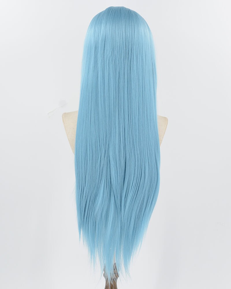 Blue Long Straight Synthetic Lace Front Wig WW951 — view 3