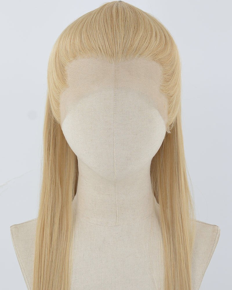 Mixed Blonde Straight Synthetic Lace Front Men's Wig MW059 — view 2