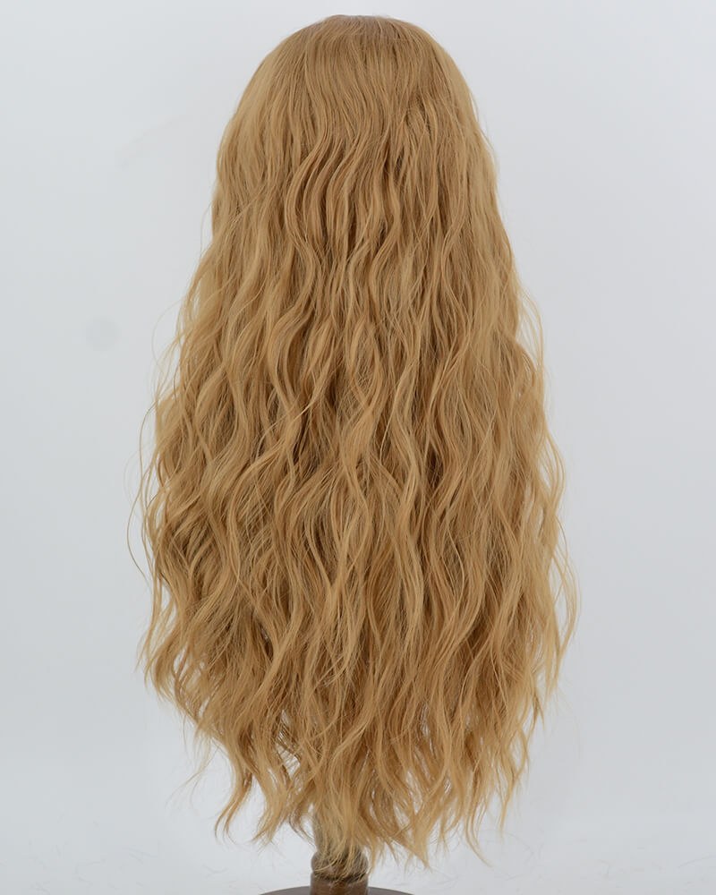 Blonde Curly Synthetic Lace Front Wig WW1076 — view 3
