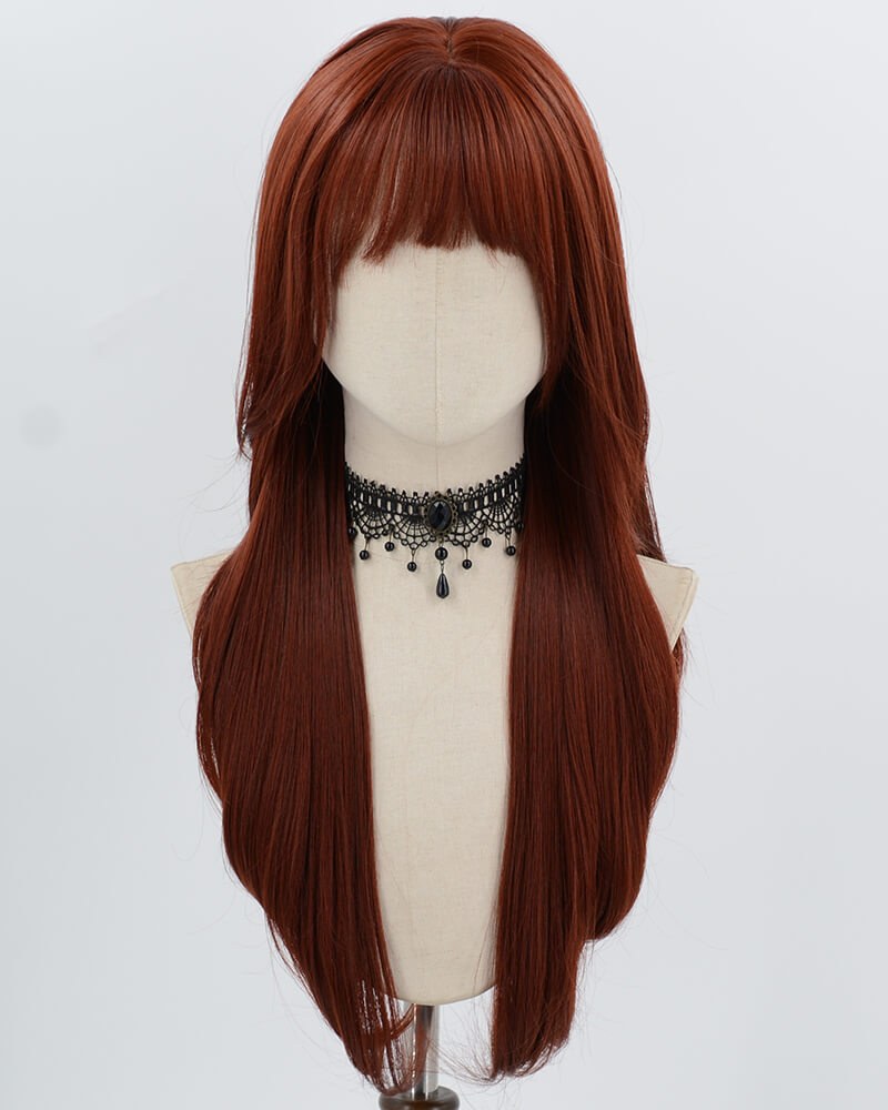 Long Copper Red Synthetic Wig HW798 — view 1