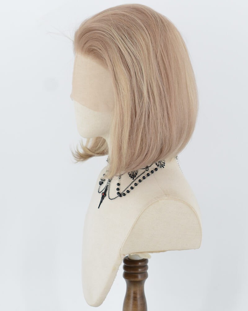 Ombre Blonde Short Human Hair Wig HT044 — view 3