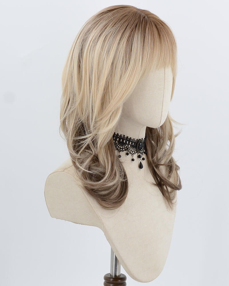 Blonde Ombre Brown Synthetic Wig HW784 — view 2