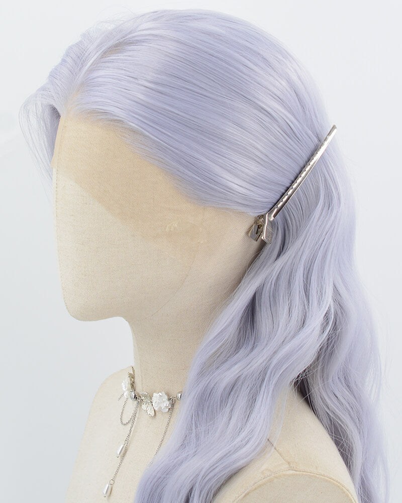 Purple Curly Synthetic Lace Front Wig WW1002 — view 4