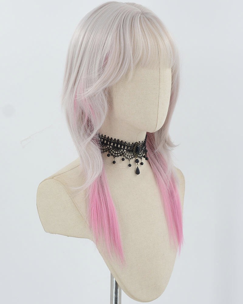 Grey Pink Synthetic Wig HW645 — view 2