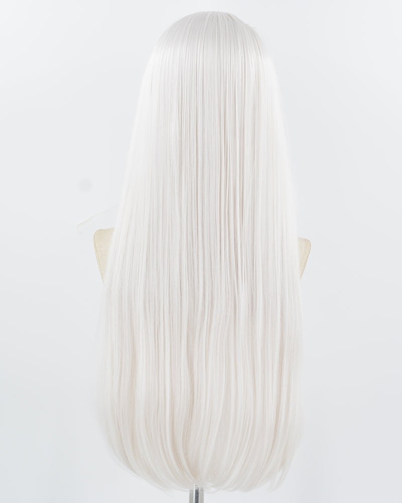 28Inch White Long Straight Synthetic Wig HW742 — view 3