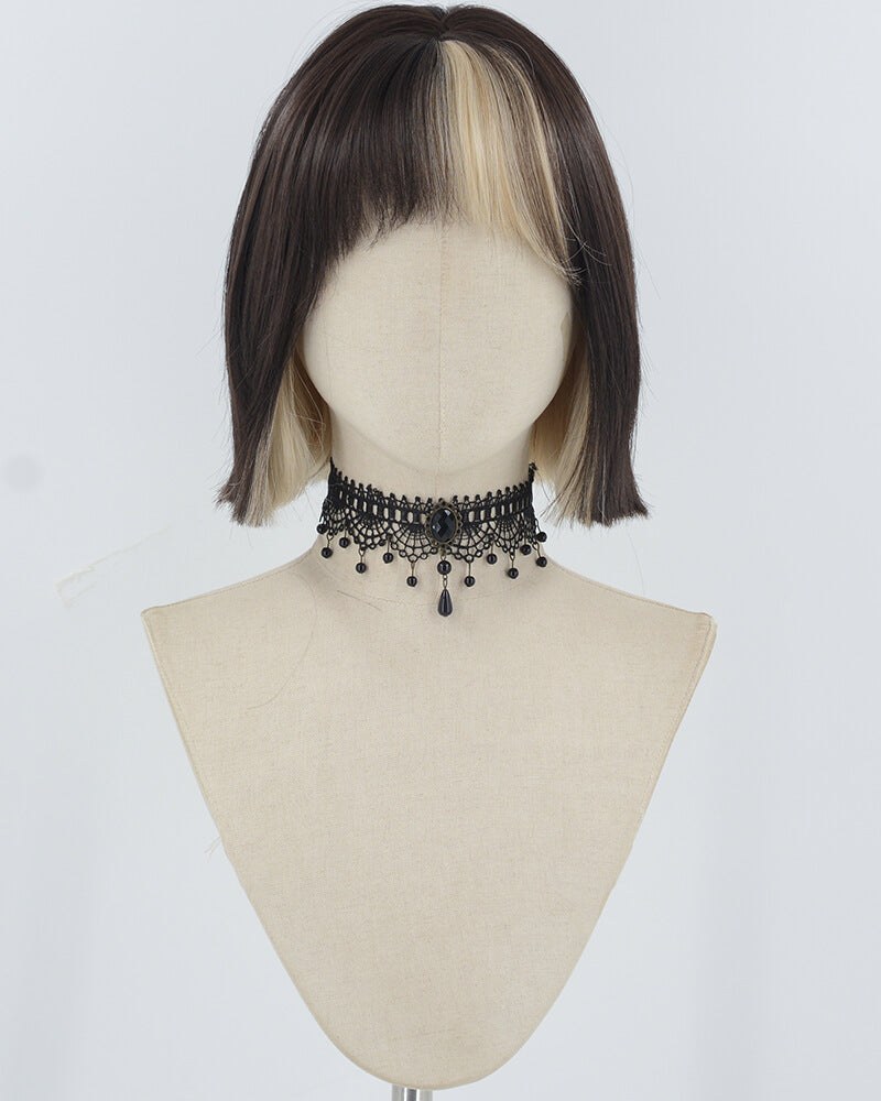 Black Blonde Short Synthetic Wig HW689 — view 1