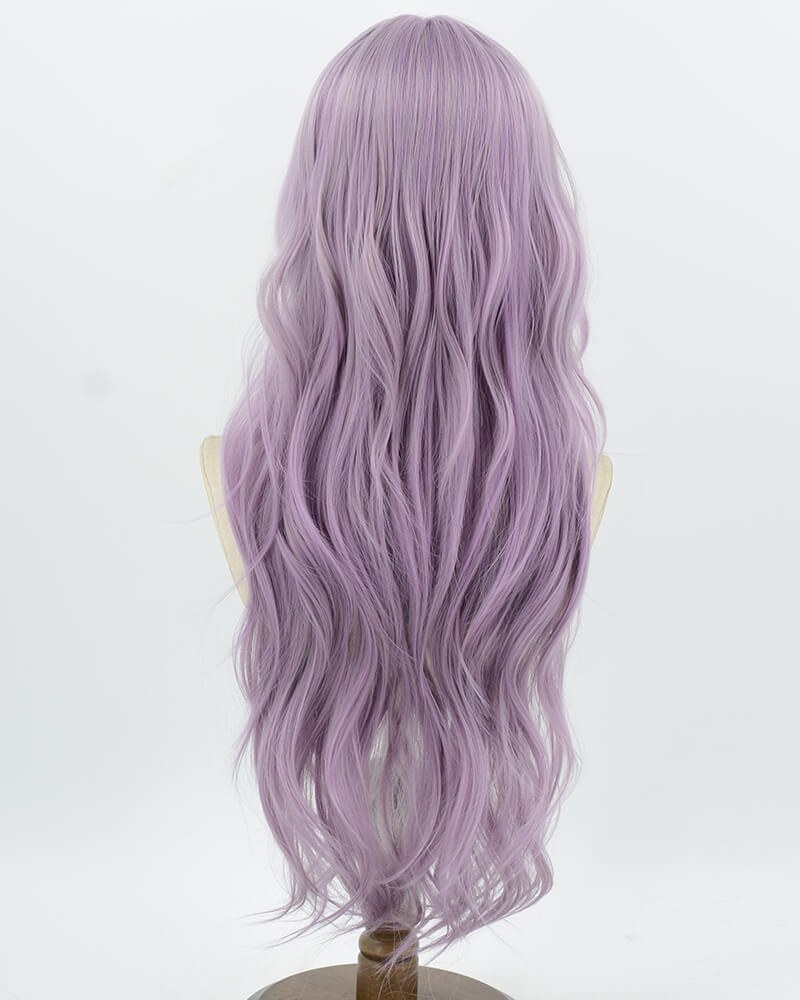 Long Mixed Purple Wavy Synthetic Wig HW824 — view 3
