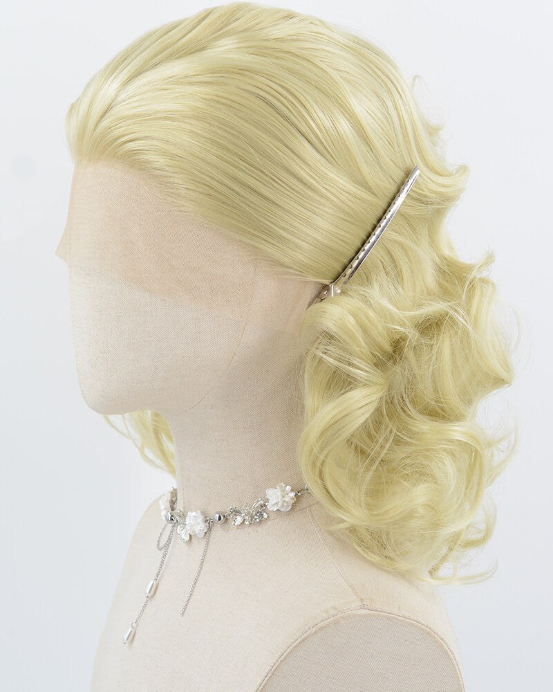 Blonde Wavy Synthetic Lace Front Wig WW999 — view 4