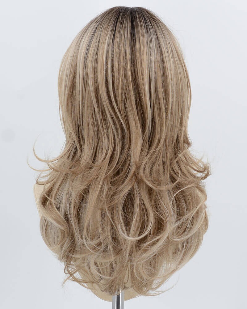 Natural Ombre Brown Blonde Synthetic Wig HW789 — view 3