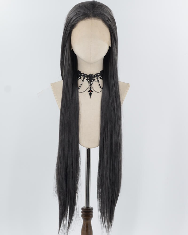38Inch Grey Black Synthetic Lace Front Wig WW966 — view 1