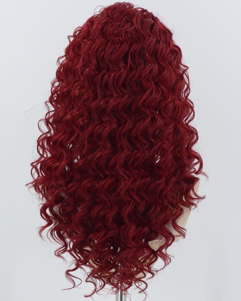 Red Curly Synthetic Wig HW684 — view 3