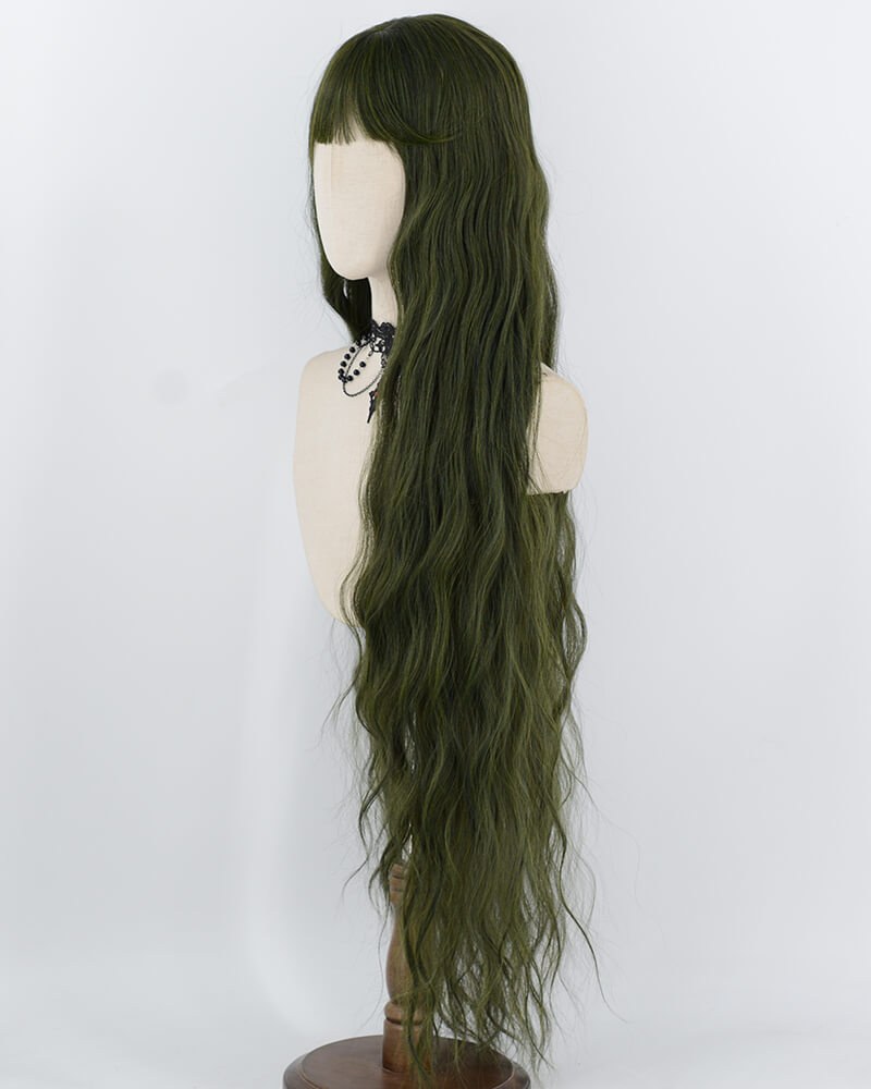 40Inch Long Green Curly Synthetic Wig HW855 — view 3