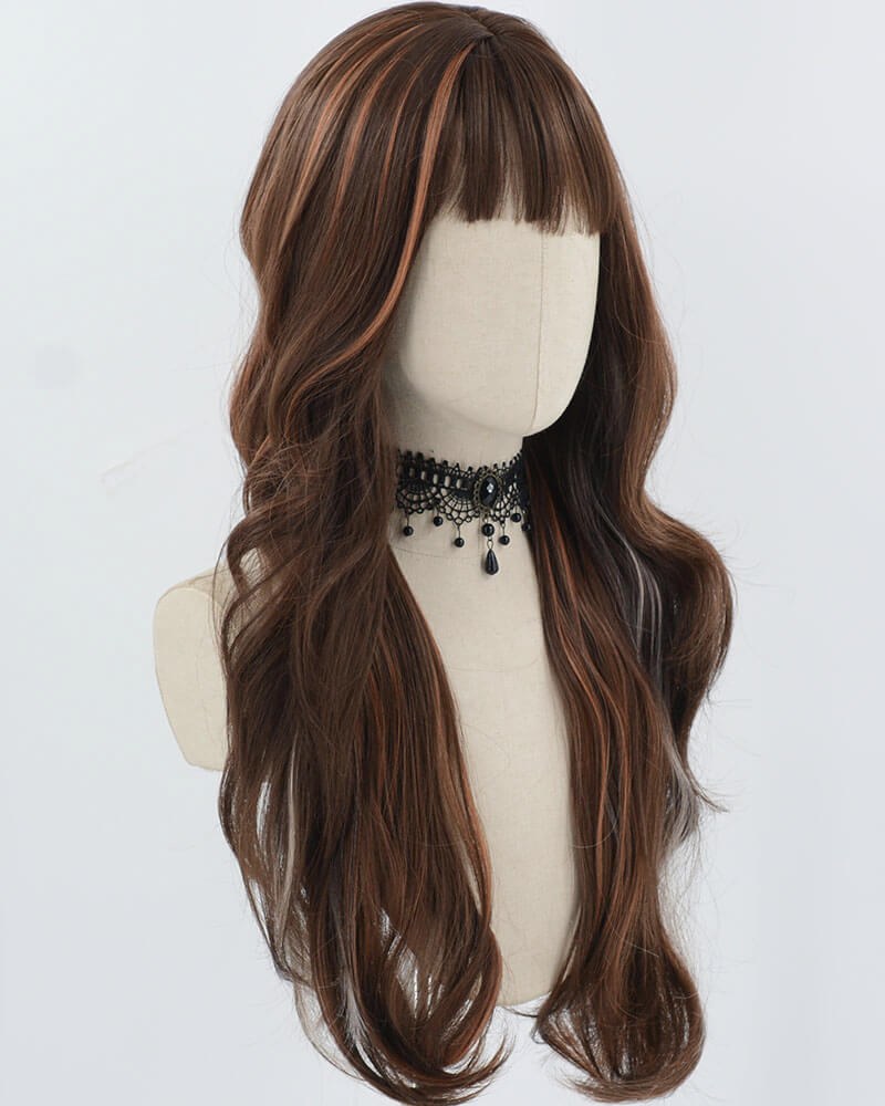 Brown Wavy Synthetic Wig HW641 — view 2