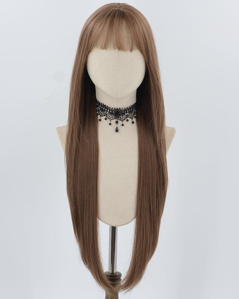 32inch Long Brown Synthetic Wig HW661 — view 1