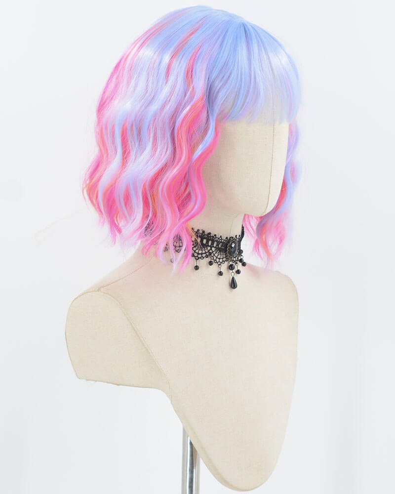 Blue Mixed Pink Synthetic Wig HW679 — view 2