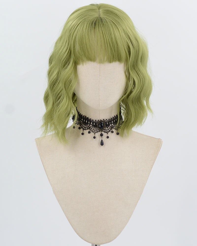 Green Short Curly Synthetic Wig HW779 — view 1