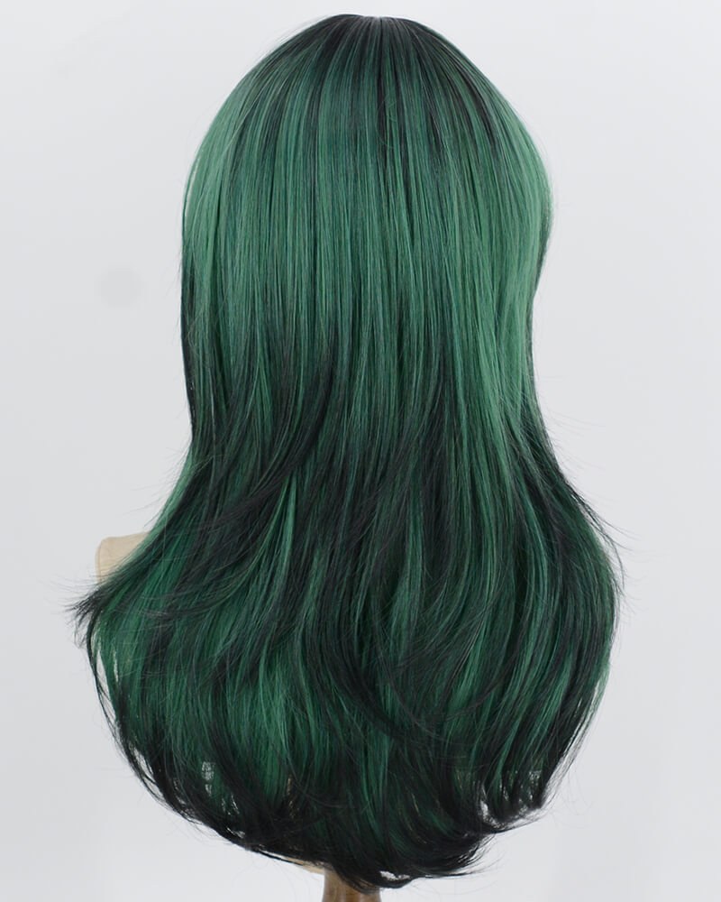 Ombre Green Black Synthetic Wig HW861 — view 4